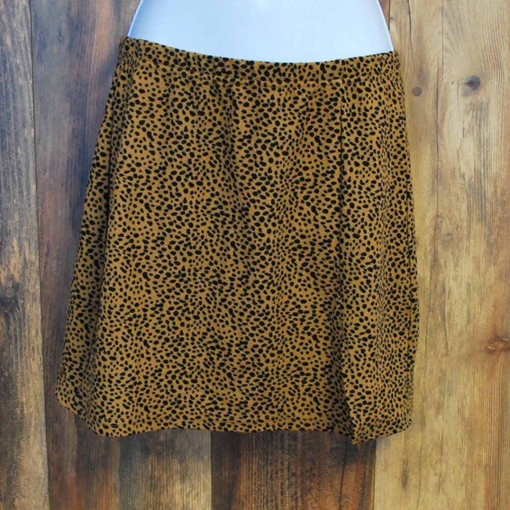 Shein Women's Cheetah Brown/Black Mini Skirt M